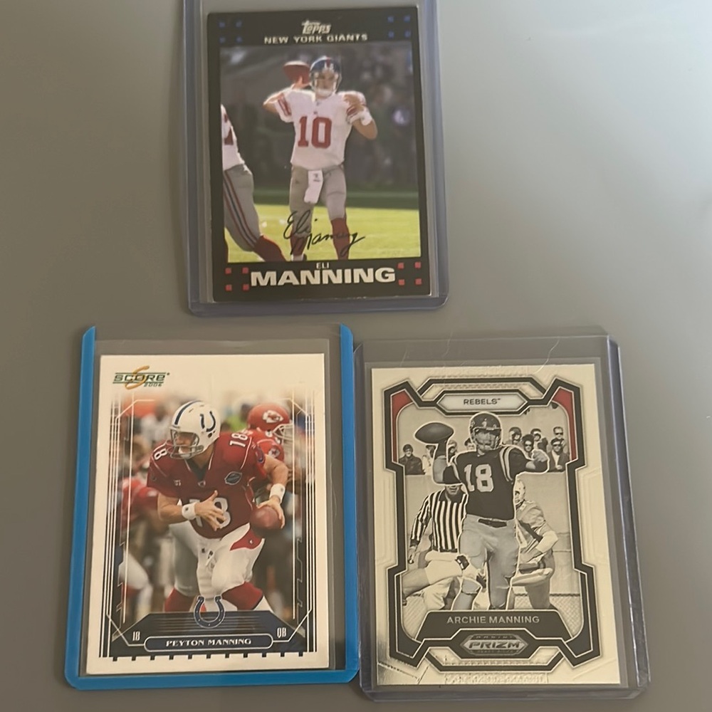 Manning family Football Trading Cards Set